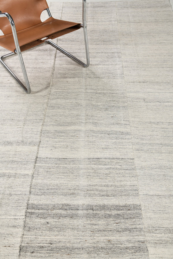 Turkish Tisse Kilim Flat Weave Rug - flat-weave kilim, hand-knotted in Turkey - styled in room setting [#4]