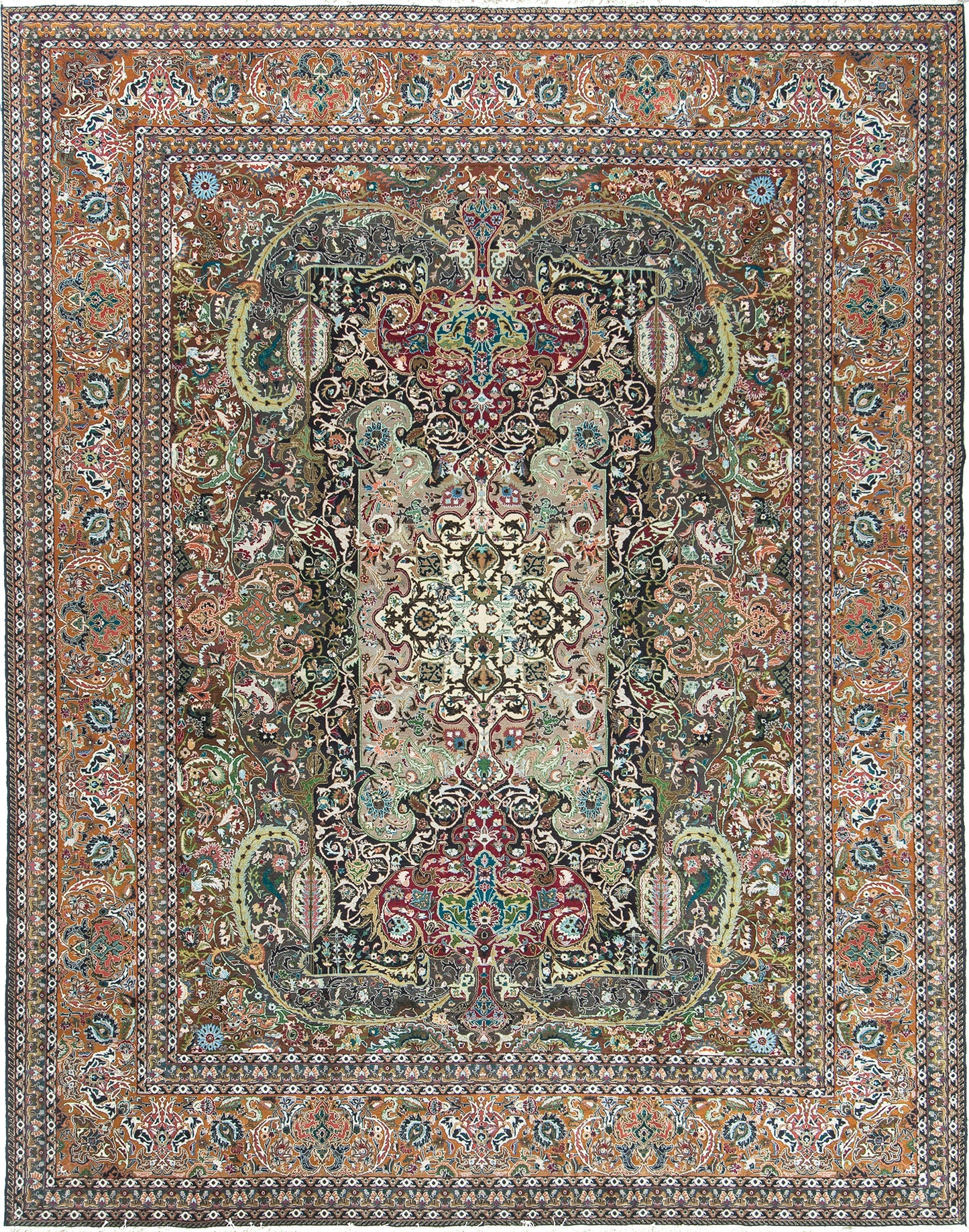 Vintage Persian Fine Tabriz Rug 27165