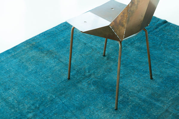 Overdyed Vintage Turkish Anatolian Rug - hand-knotted in Turkey - full length showing color variation [#15]