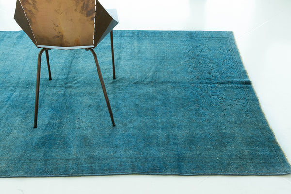 Overdyed Vintage Turkish Anatolian Rug - hand-knotted in Turkey - detailed border and fringe [#15]