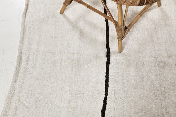 Vintage Anatolian Turkish Flat Weave Kilim - flat-weave kilim, hand-knotted in Turkey - styled in room setting [#3]