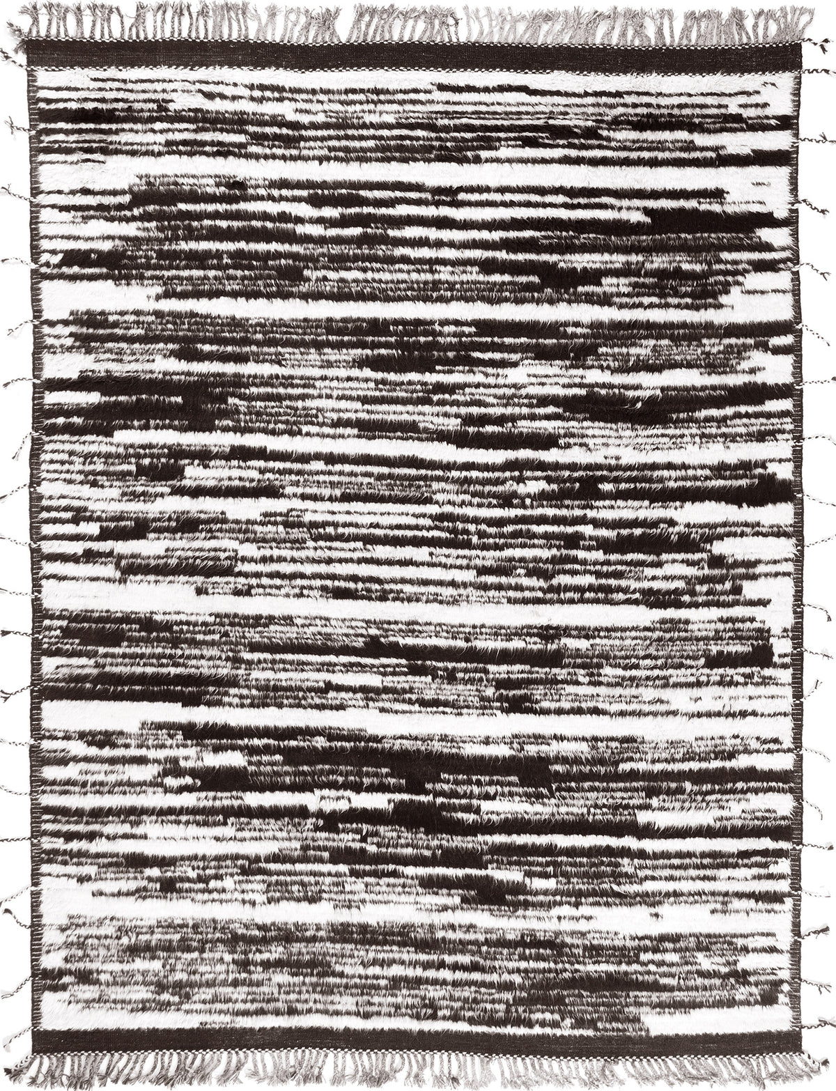Broussard II, Atlas Collection, Ivory Black - one-of-a-kind handmade area rug