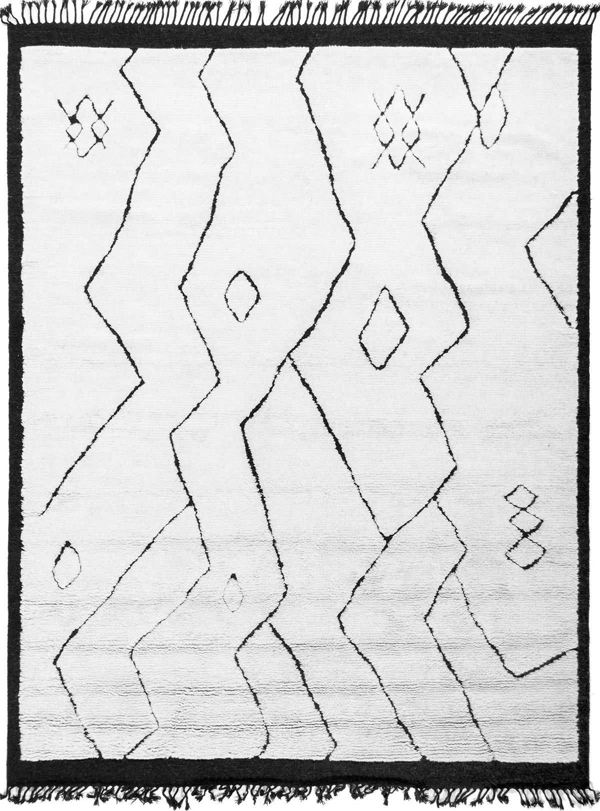Balang, Atlas Collection, Ivory Black - one-of-a-kind handmade area rug