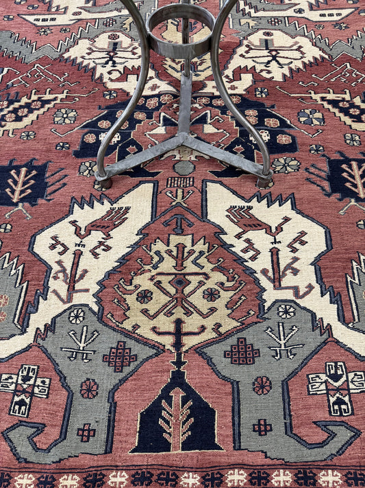 Vintage Tribal Soumak Kilim