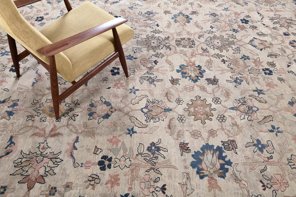 Antique Persian Sultanabad Rug - styled in room setting
