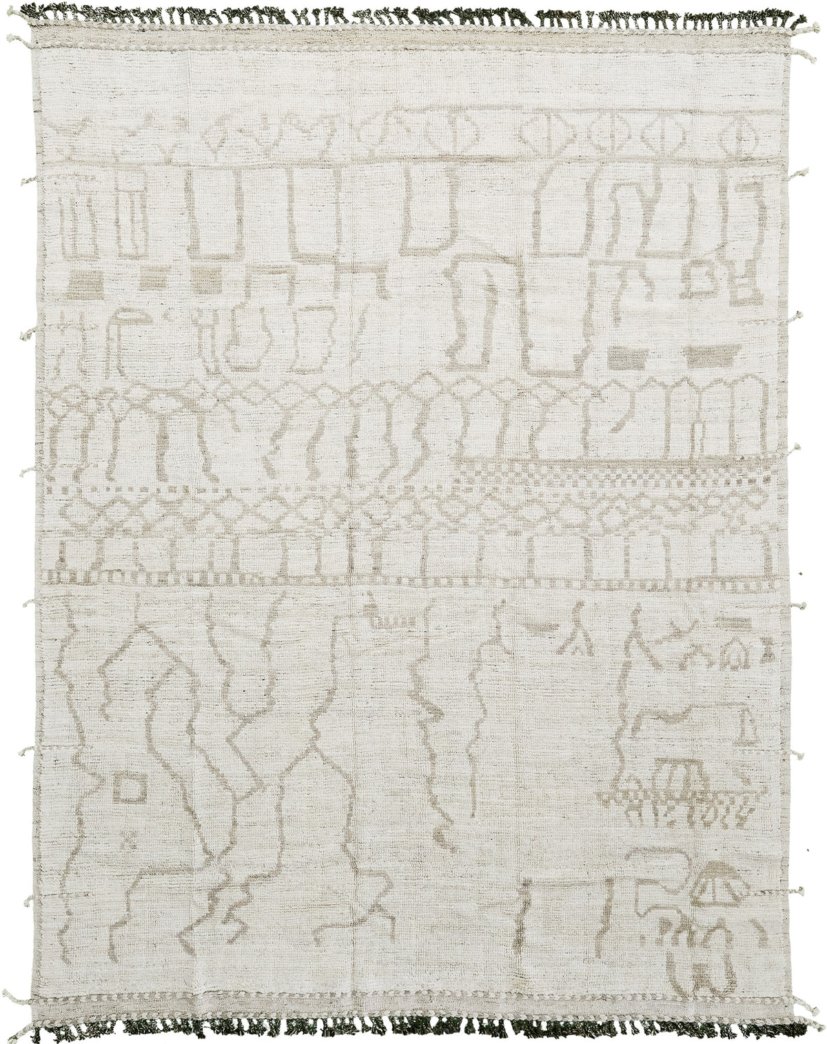 Modern Rug Image 5717 Kahve, Atlas Collection, Seasons