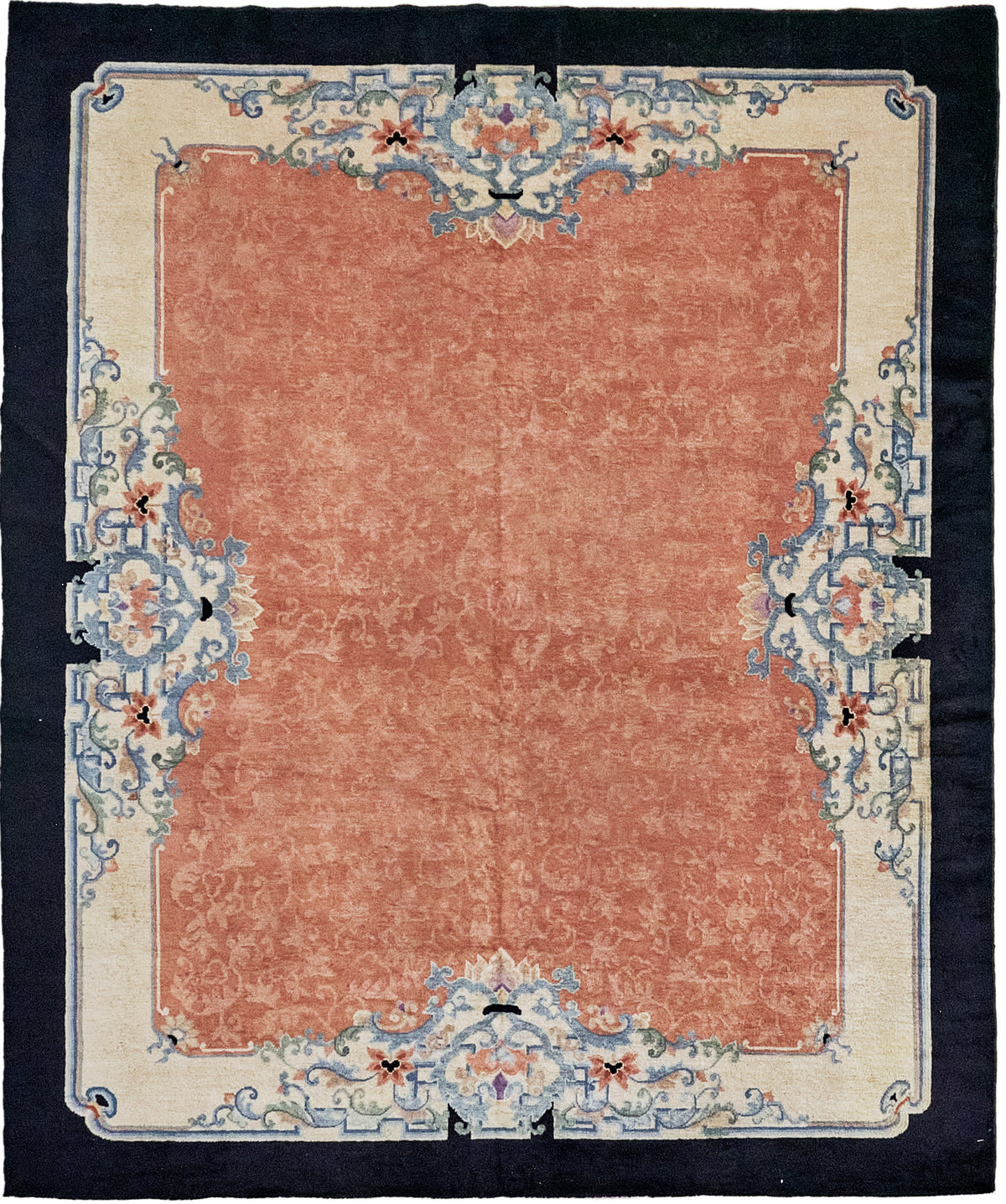 Antique Chinese Peking Rug - hand-knotted in China - one-of-a-kind handmade area rug [#4]
