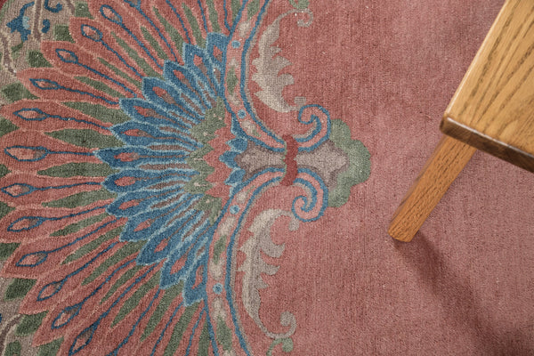 Antique Chinese Peking - hand-knotted in China - overhead flat lay view [#2]