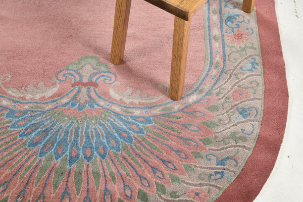 Antique Chinese Peking - hand-knotted in China - close-up of weave texture and pile [#2]