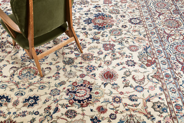 Persian Rug 3594 Vintage Persian Kashan