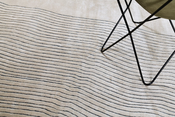 Sands by Claudia Afshar, Oyster Blu Marino - reverse side showing construction