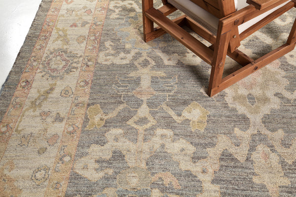 Oushak, Sultanabad Collection - detailed border and fringe [#2]