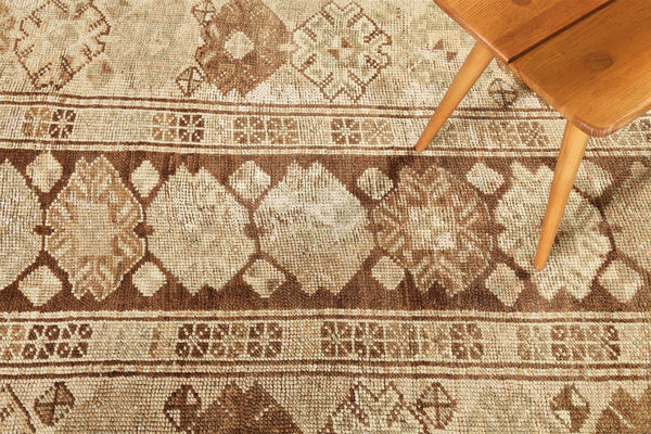 Vintage Turkish Kars - hand-knotted in Turkey - overhead flat lay view [#3]