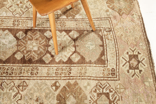 Vintage Turkish Kars - hand-knotted in Turkey - styled in room setting [#3]