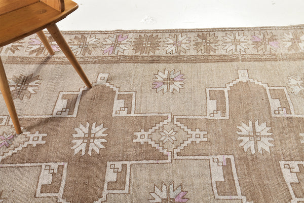 Vintage Turkish Kars Runner - narrow runner, hand-knotted in Turkey - styled in room setting [#6]