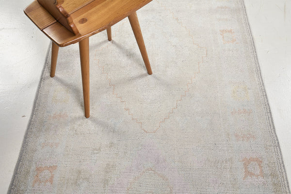 Vintage Turkish Oushak Runner - hand-knotted in Turkey - detailed border and fringe [#1]