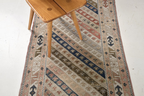 Vintage Turkish Anatolian Runner - hand-knotted in Turkey - detailed border and fringe [#33]