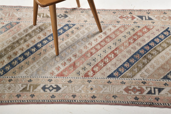 Vintage Turkish Anatolian Runner - hand-knotted in Turkey - styled in room setting [#33]