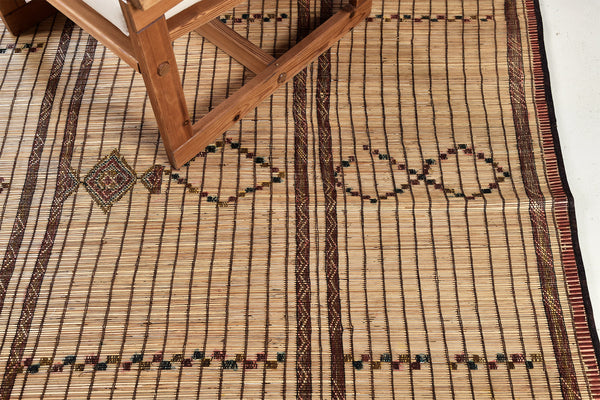 African Tuareg Mat - African handwoven - close-up of weave texture and pile [#4]