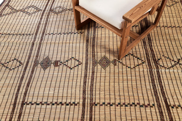 African Tuareg Mat - African handwoven - overhead flat lay view [#4]
