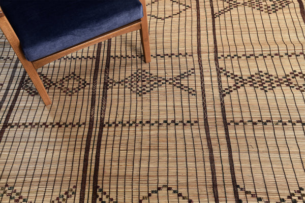 African Tuareg Mat - African handwoven - overhead flat lay view [#6]