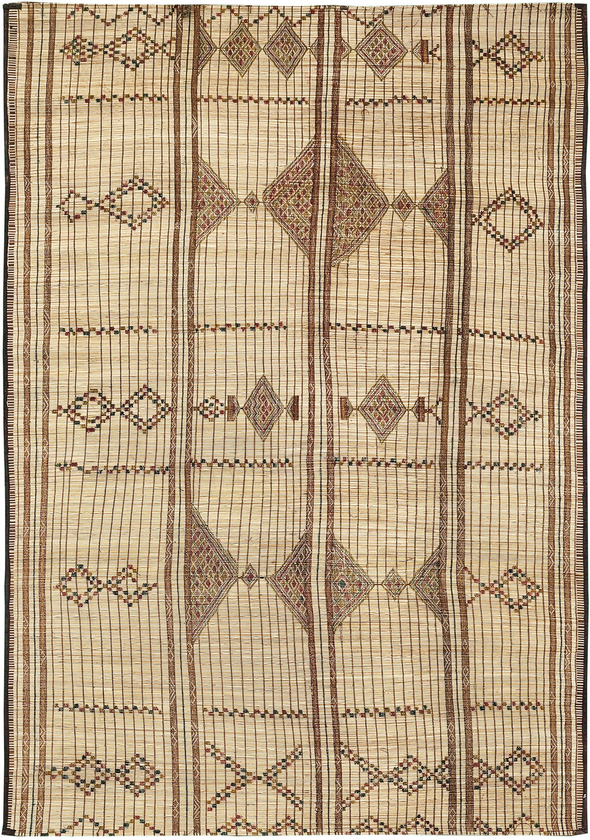 African Tuareg Mat - African handwoven - one-of-a-kind handmade area rug [#7]