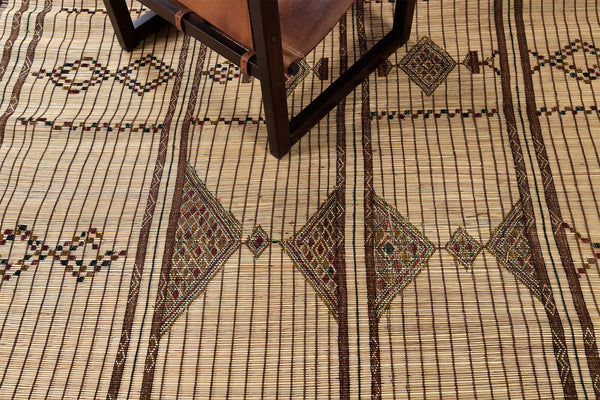 African Tuareg Mat - African handwoven - overhead flat lay view [#7]