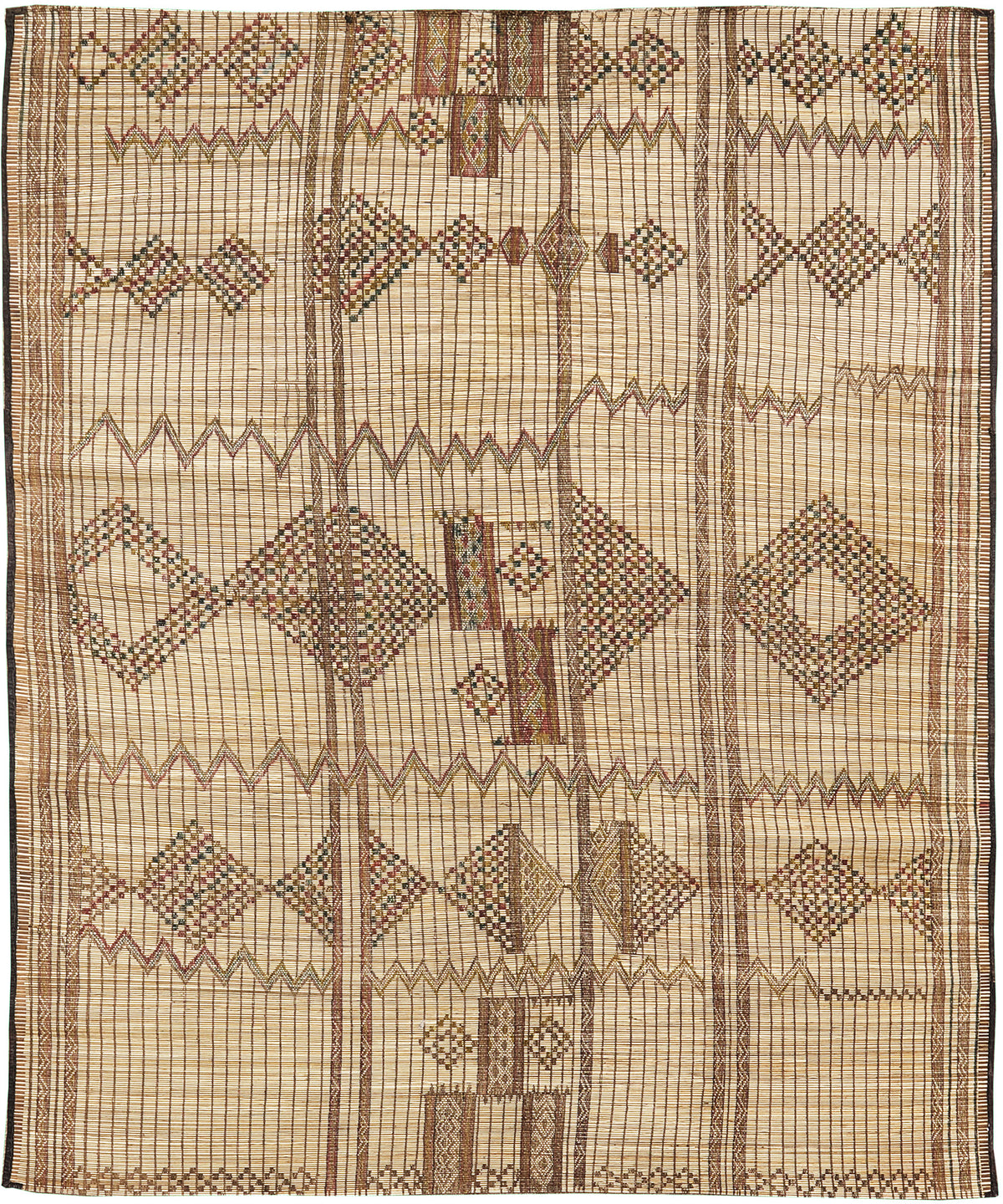 African Tuareg Mat - African handwoven - one-of-a-kind handmade area rug [#8]