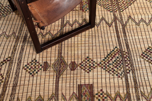 African Tuareg Mat - African handwoven - overhead flat lay view [#8]