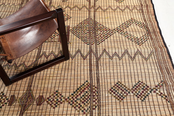 African Tuareg Mat - African handwoven - reverse side showing construction [#8]
