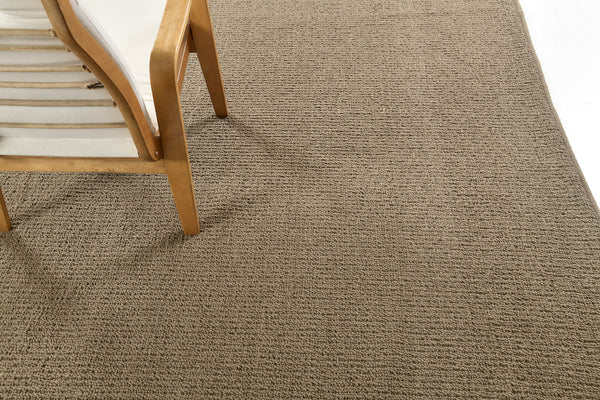 Sand Pebble Flatweave, Loam Collection, Taupe - styled in room setting