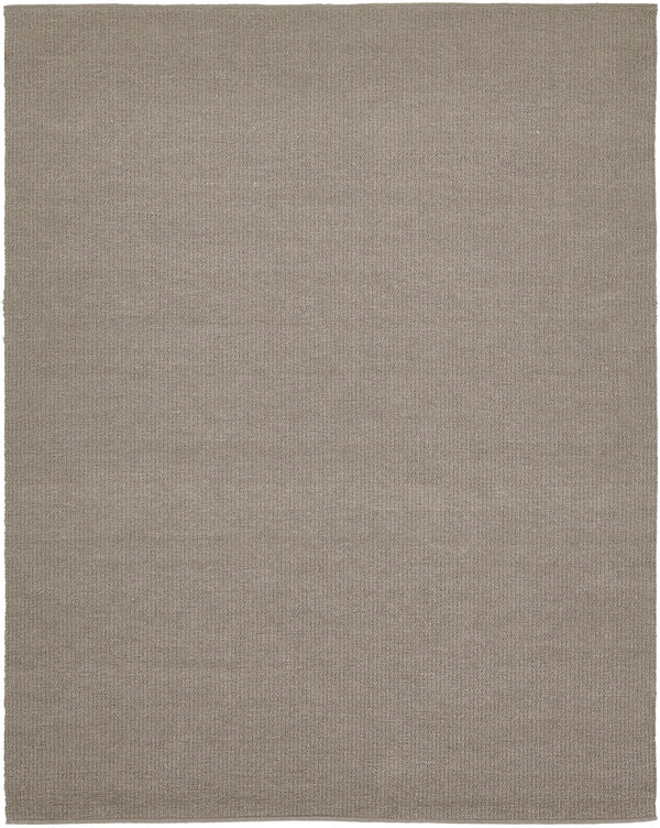 Sand Pebble Flatweave, Loam Collection, Fog - reverse side showing construction