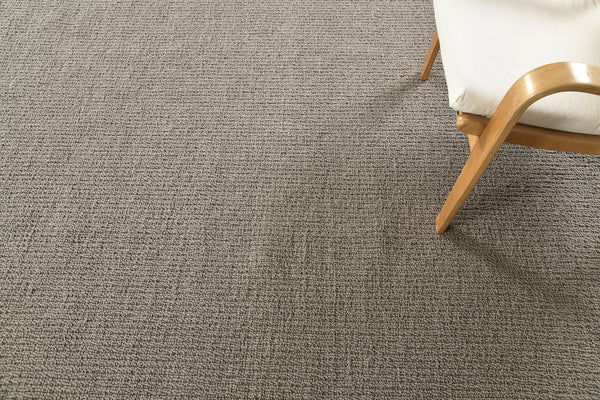 Sand Pebble Flatweave, Loam Collection, Fog - overhead flat lay view