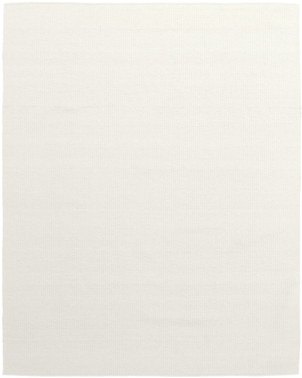 Sand Pebble Flatweave, Loam Collection, Ivory - full length showing color variation