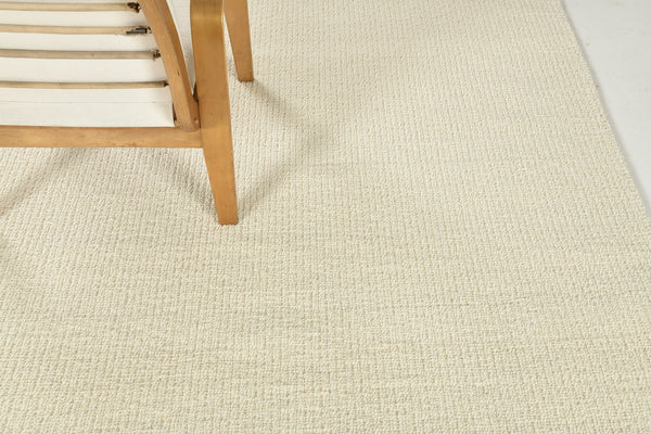 Sand Pebble Flatweave, Loam Collection, Ivory - overhead flat lay view