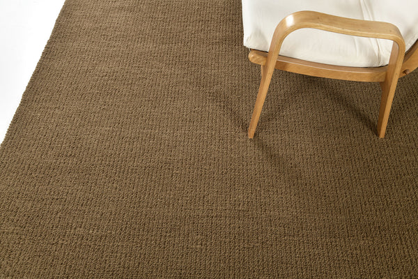 Sand Pebble Flatweave, Loam Collection, Chestnut - detailed border and fringe