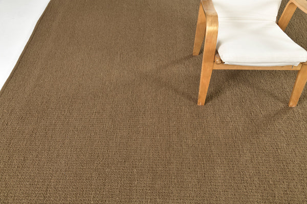 Sand Pebble Flatweave, Loam Collection, Chestnut - close-up of weave texture and pile