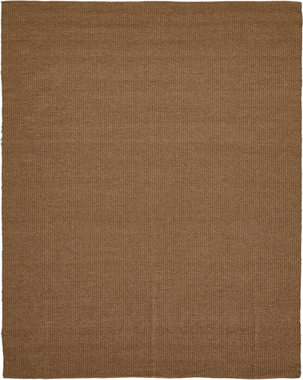 Sand Pebble Flatweave, Loam Collection, Terracotta - corner detail highlighting craftsmanship