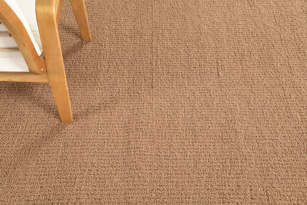 Sand Pebble Flatweave, Loam Collection, Terracotta - detailed border and fringe