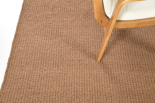 Sand Pebble Flatweave, Loam Collection, Terracotta - close-up of weave texture and pile