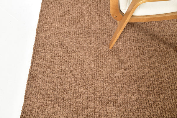 Sand Pebble Flatweave, Loam Collection, Terracotta - reverse side showing construction