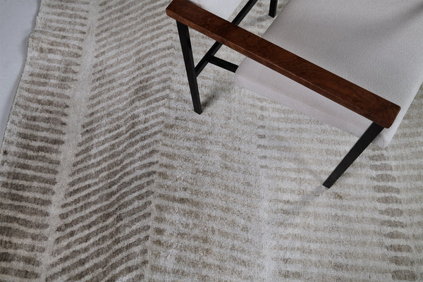 Fujin, Yokai Collection, Light Taupe - detailed border and fringe