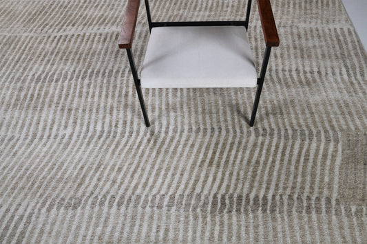 Fujin, Yokai Collection, Light Taupe - close-up of weave texture and pile