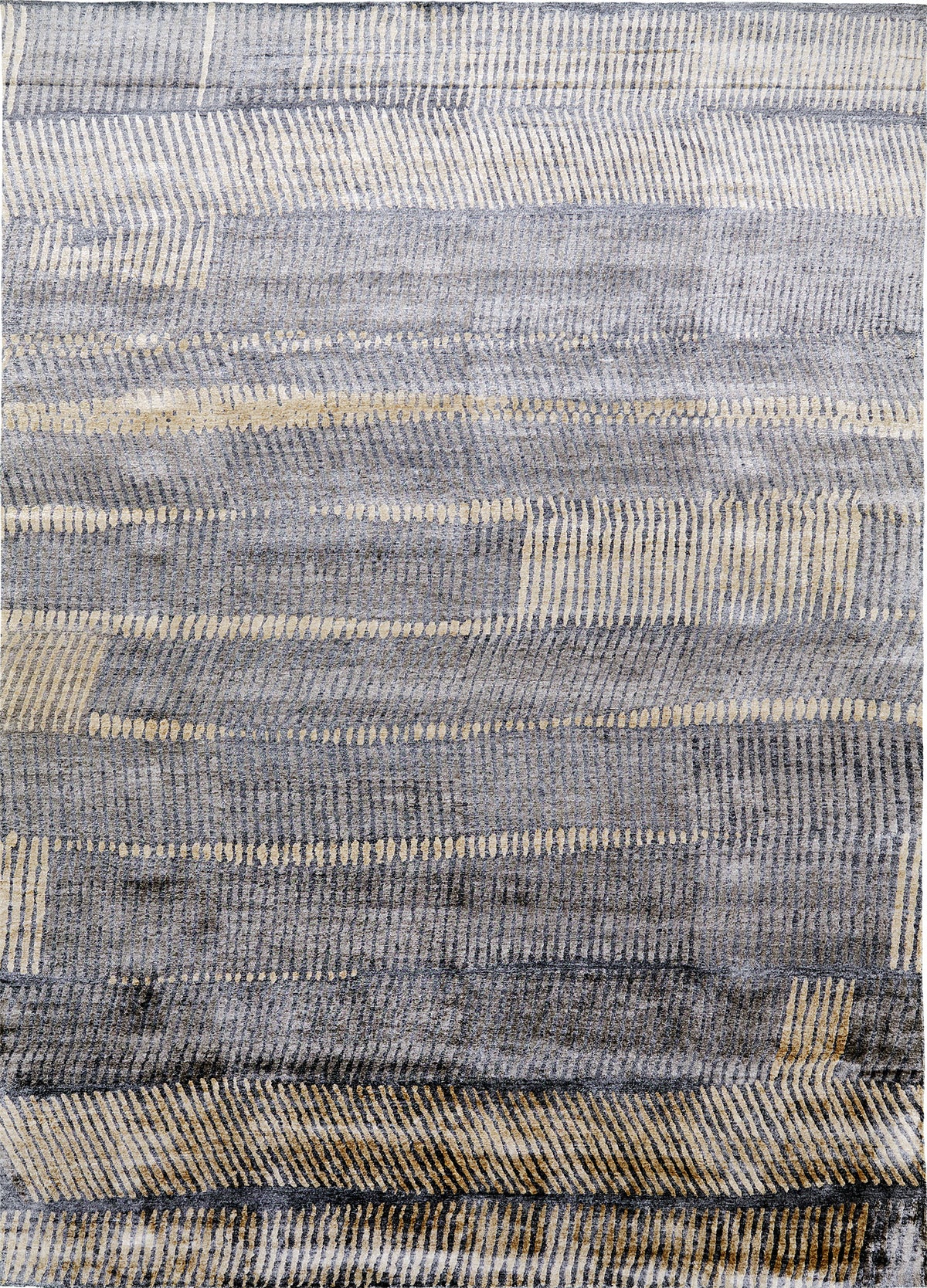 Fujin, Yokai Collection, Walnut Gold - one-of-a-kind handmade area rug