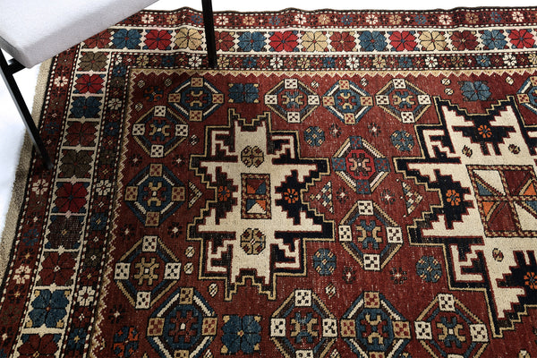 Antique Caucasian Kuba - styled in room setting