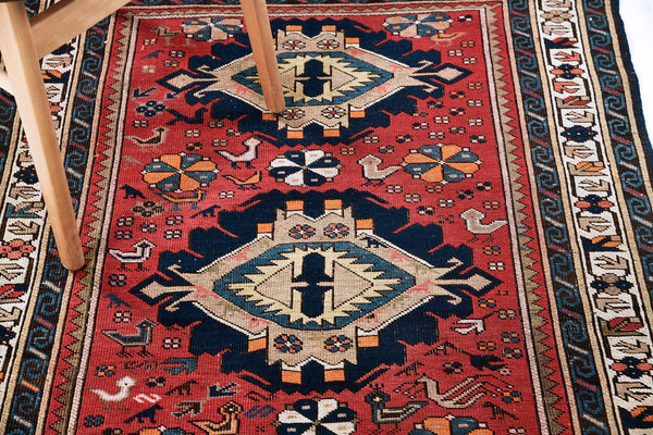 Antique Caucasian Darband - styled in room setting