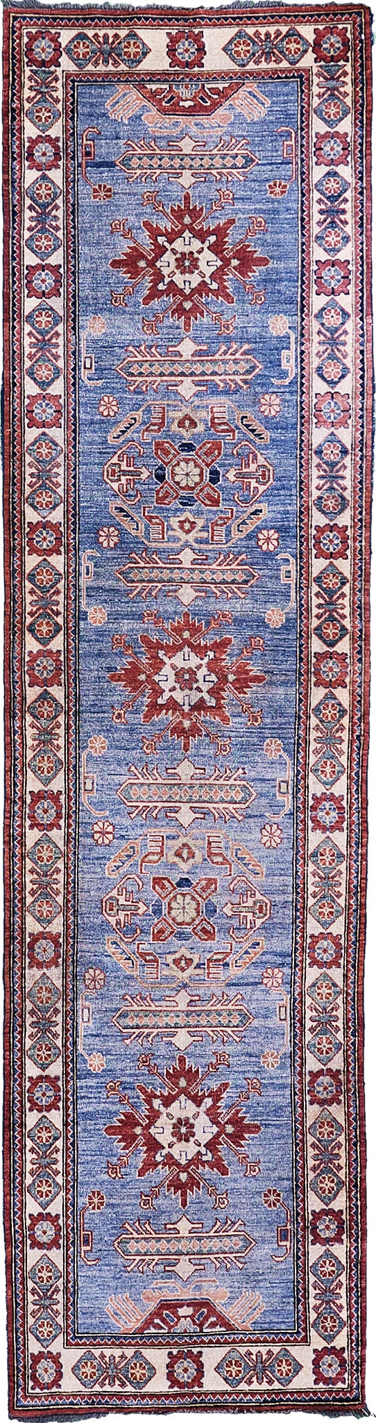 Kazak Revival Runner - artisan revival weave - one-of-a-kind handmade area rug