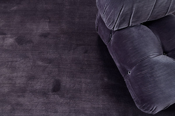 Semi Shaggy Silt, Loam Collection, Black - overhead flat lay view