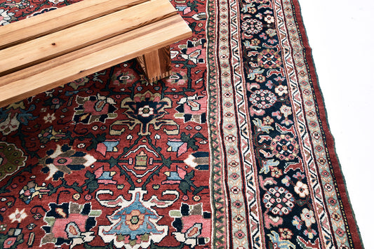 Antique Persian Mahal - close-up of weave texture and pile [#1]