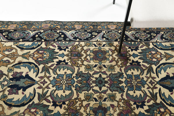 Antique Persian Tehran Farahan Runner - narrow runner - detailed border and fringe